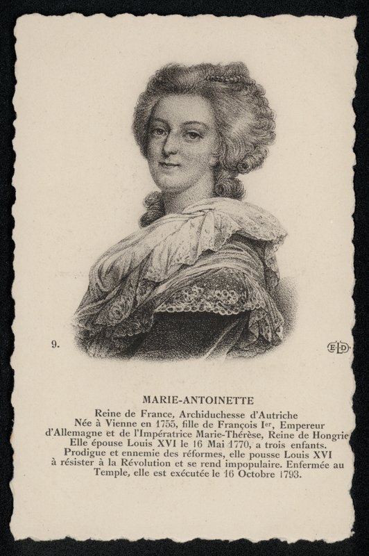 Dronning Marie-Antoinette (litografi) af French School