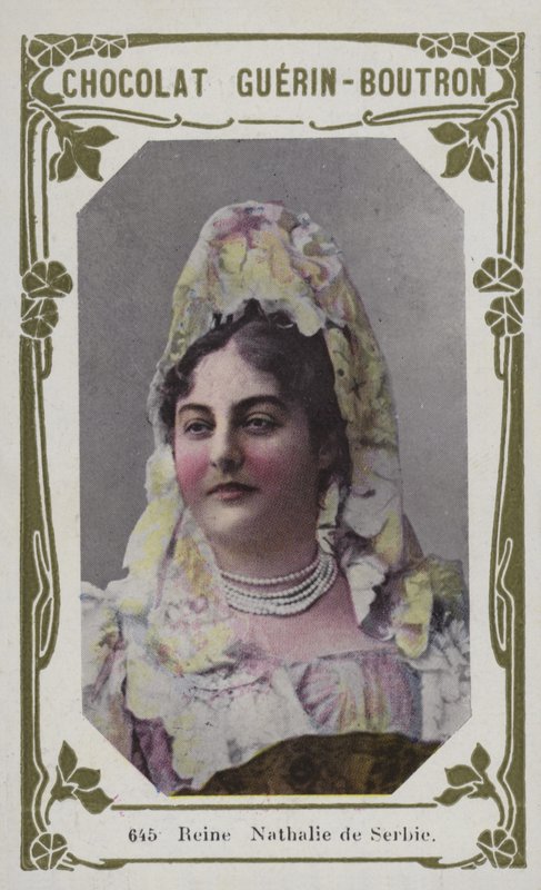 Dronning Nathalie af Serbien (farvet foto) af French School
