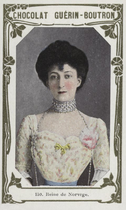 Dronning af Norge (farvet foto) af French School