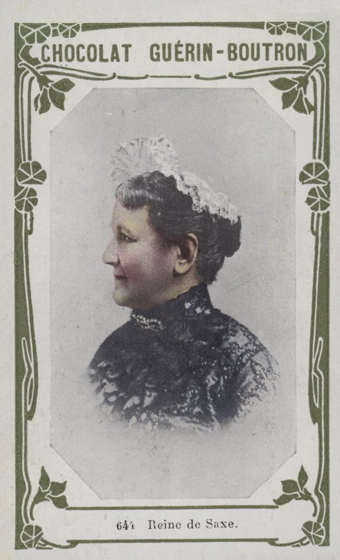 Reine de Saxe (farvet foto) af French School