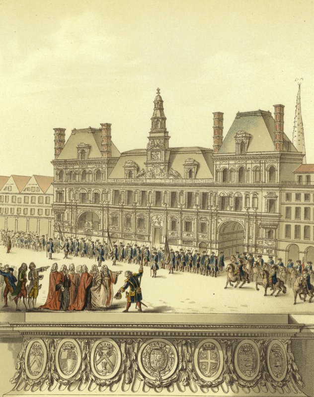 Gennemgang af vagterne i byen Paris af French School