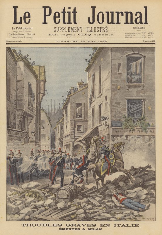 Optøjer i Milano af French School