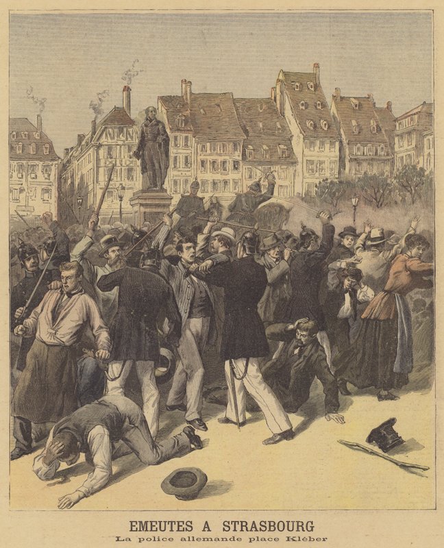 Optøjer i Strasbourg af French School