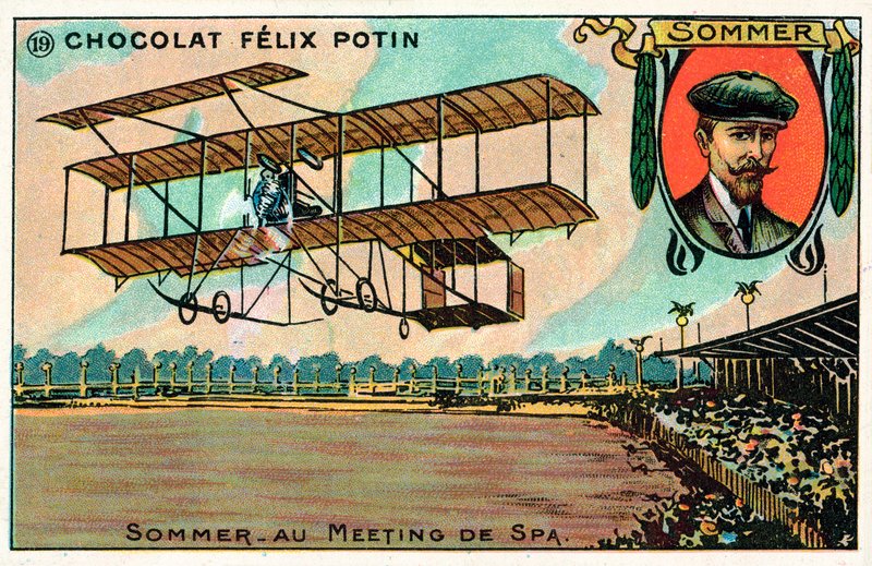 Roger Sommer flyver til Spa Aviation Meeting, Belgien af French School