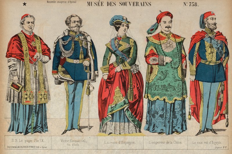 Royalty (farvet gravering) af French School