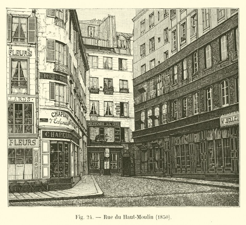 Upper Moulin Street, 1850 af French School