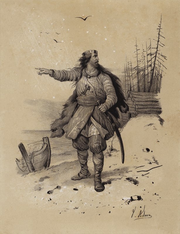 Rurik, grundlæggeren af det russiske imperium, 862 (litho) af French School