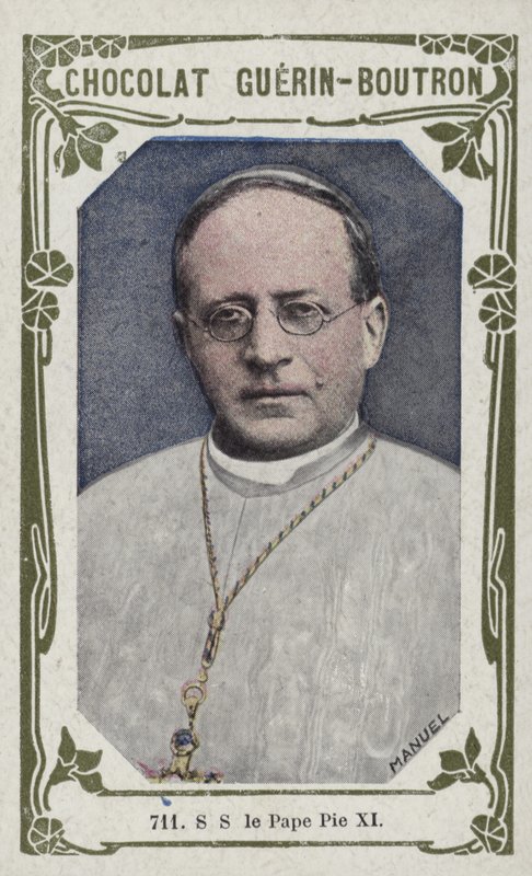 S S le Pape Pie XI (farvet foto) af French School