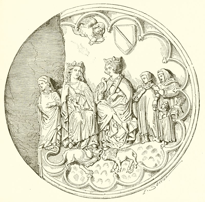 Saint Louis og Blanche af Castilien af French School