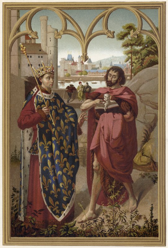 Saint Louis og Saint John the Baptist af French School
