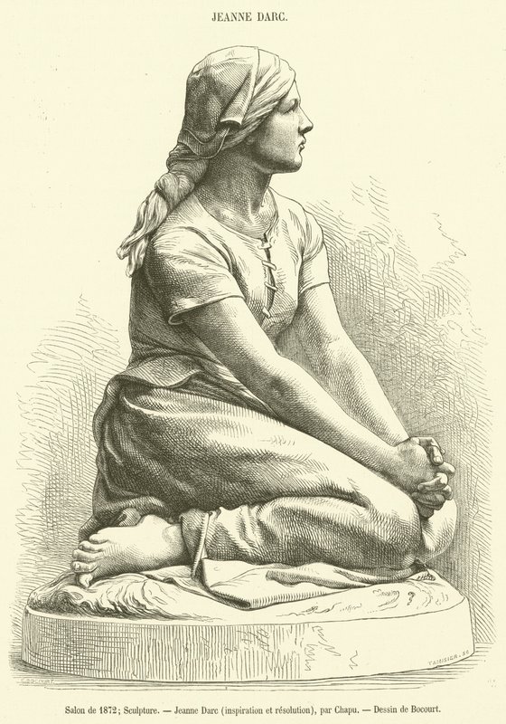 Salon fra 1872, Skulptur, Jeanne Darc, inspiration og opløsning (gravering) af French School