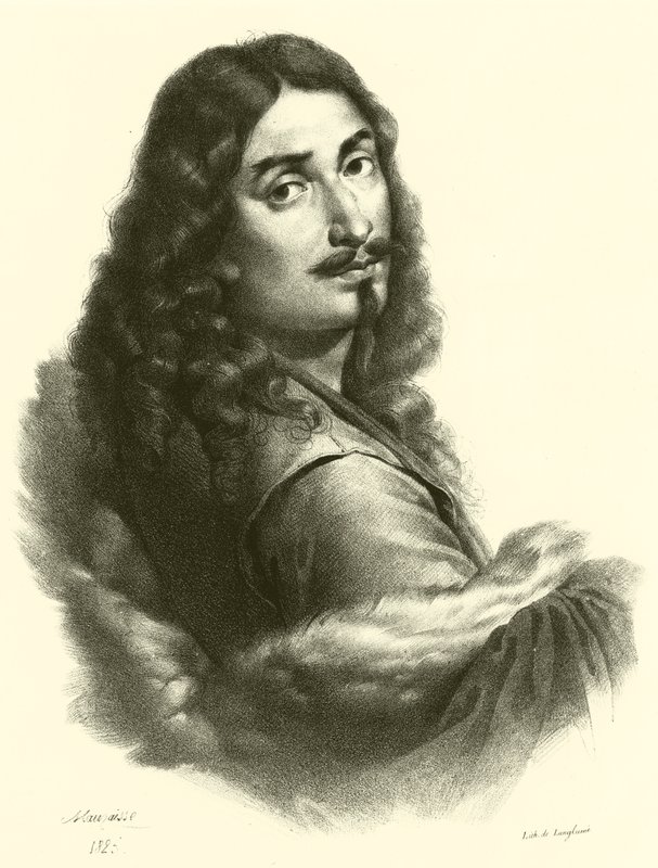 Salvator Rosa, portræt (gravering) af French School