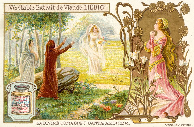 Scene fra Divine Comedy, af Dante Alighieri (chromolitho) af French School