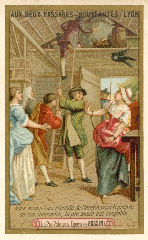 Scene fra la gazza ladra (The Theving Magpie), opera af Gioachino Rossini af French School