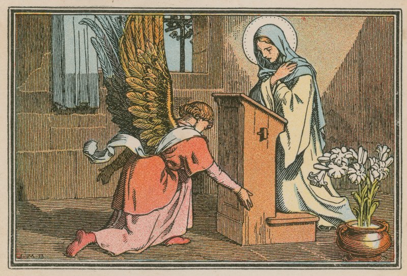 Scene fra Jesu liv (farvet indgravering) af French School
