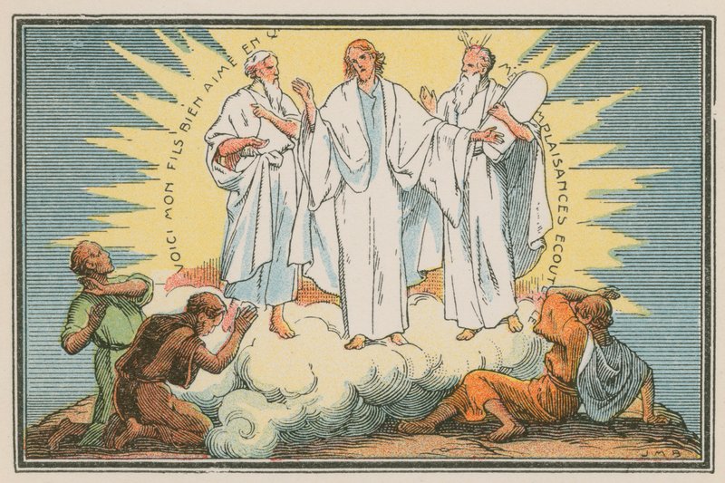 Scene fra Jesu liv (farvet indgravering) af French School