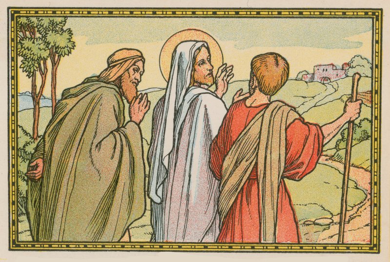 Scene fra Jesu liv (farvet indgravering) af French School