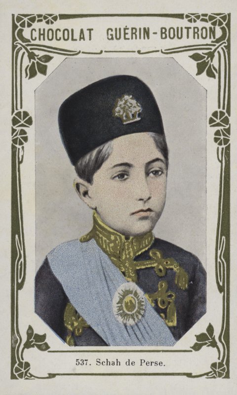 Schah de Perse (farvet foto) af French School
