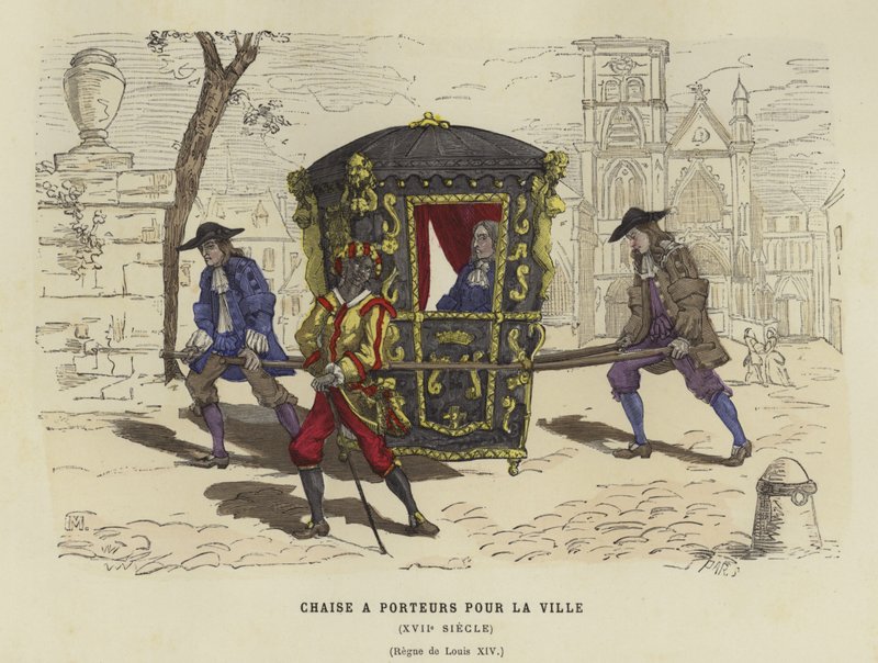 Sedan stol til brug i byen, regeringstid af Louis XIV af Frankrig, 17. århundrede af French School