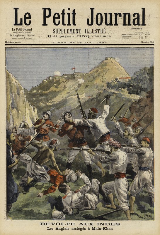 Belejring af Malakand, Indien, 1897 af French School