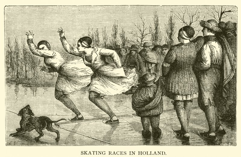Skøjteløb i Holland (gravering) af French School