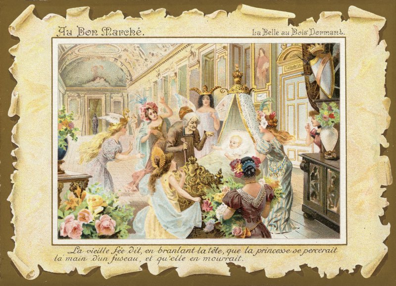 Tornerose, baby i tremmeseng af French School