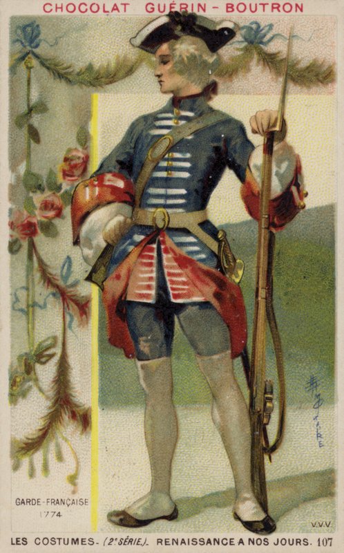 Soldat fra Gardes Francaises (franske garder), 1774 af French School