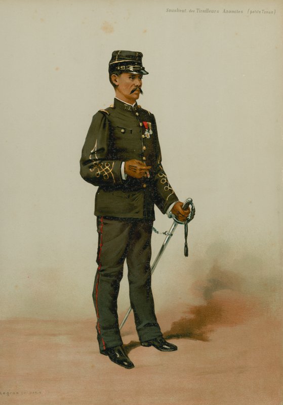 Viceløjtnant for Anamite Skirmishers (lille tøj) af French School