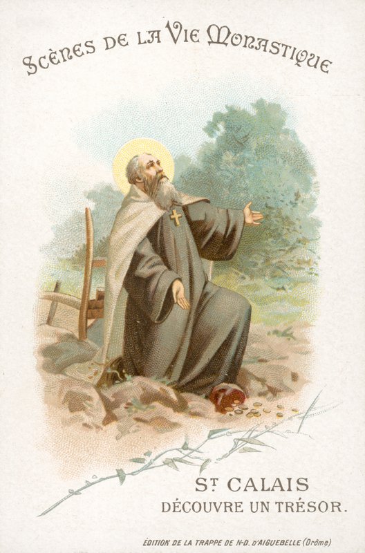 St. Calais opdager skat (chromolitho) af French School
