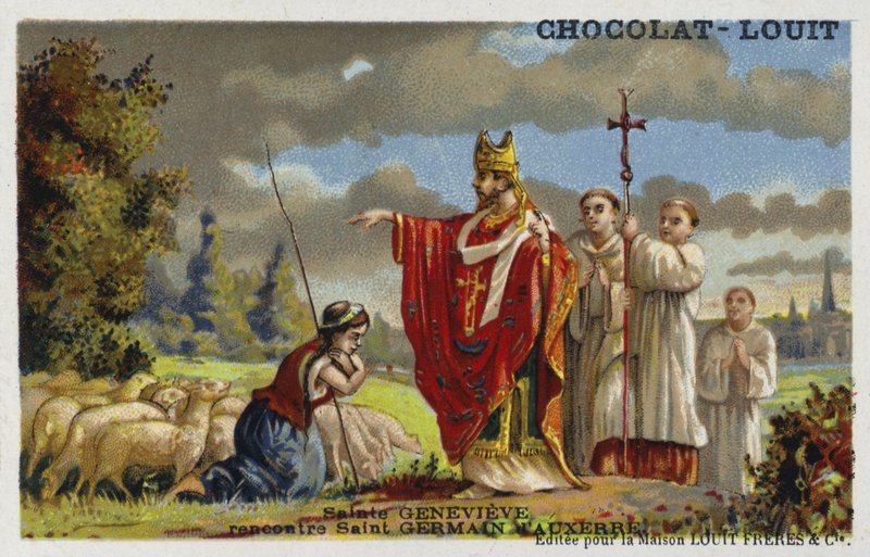 St. Genevieve møder St. Germanus af Auxerre, 429 af French School