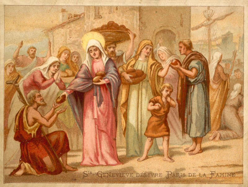 St Genevieve redder Paris fra hungersnød, 465 af French School