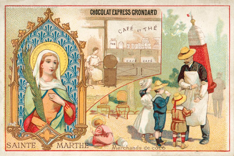 Sankt Martha (chromolitho) af French School