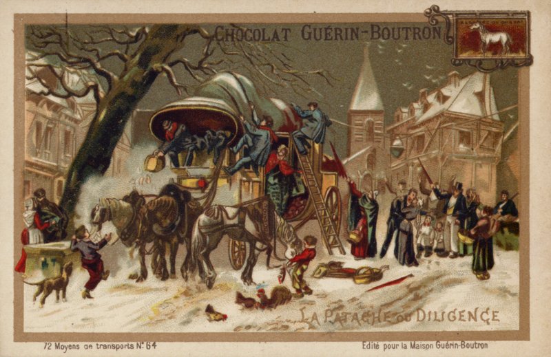 Stagecoach (chromolitho) af French School