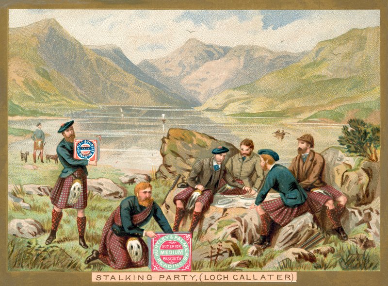 Stalking-fest, Loch Callater, Skotland (chromolitho) af French School