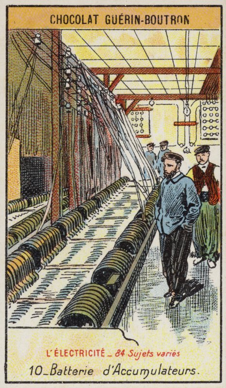 Lagerbatteri (chromolitho) af French School