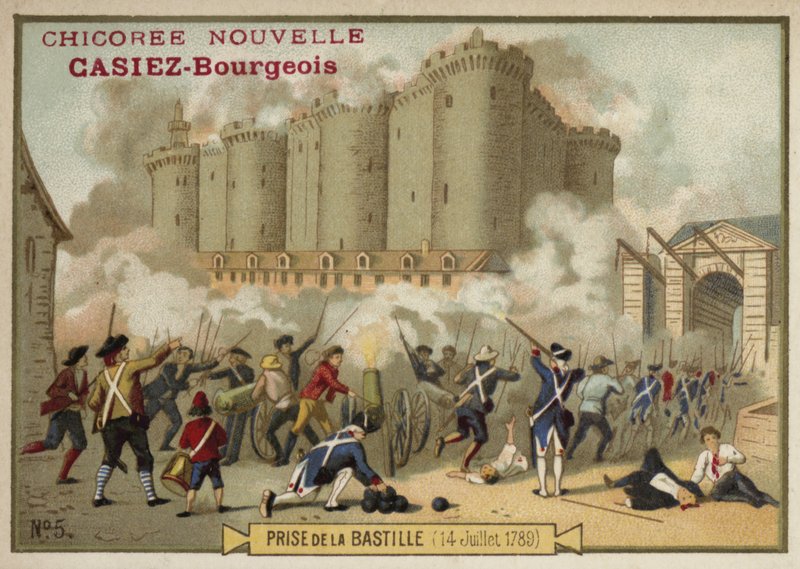 Stormning af Bastillen, Paris, 14. juli 1789 af French School