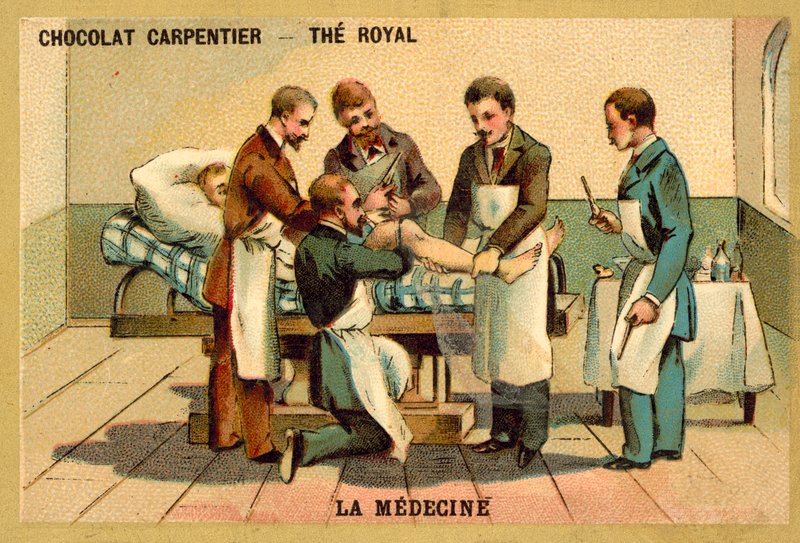 Kirurgi (chromolitho) af French School