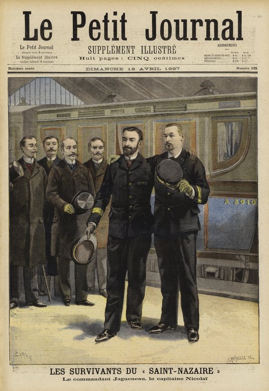 Overlevende fra forliset af Ville de Saint Nazaire, 1897 af French School