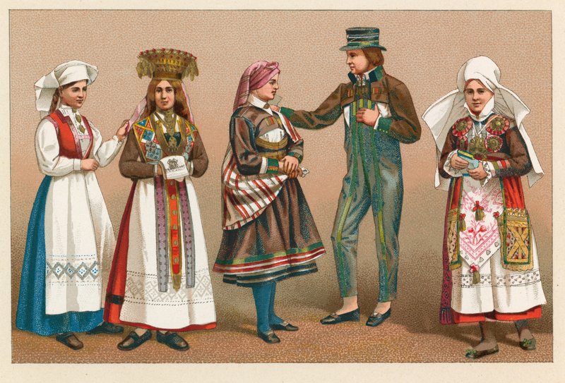Sverige og Norge Kostume af French School