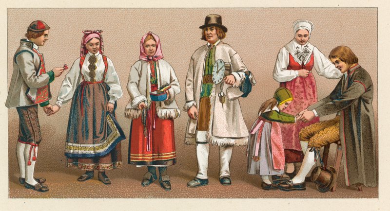 Sverige og Norge Kostume af French School