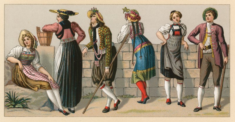 Schweiz Kostume af French School