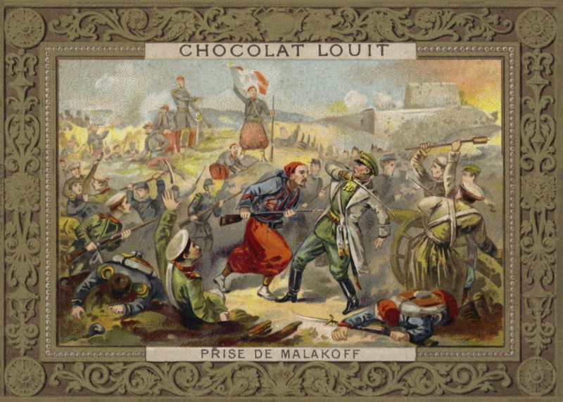 Indtagelse af Malakoff-redoubten, belejring af Sevastopol, Krimkrigen, 7. september 1855 af French School