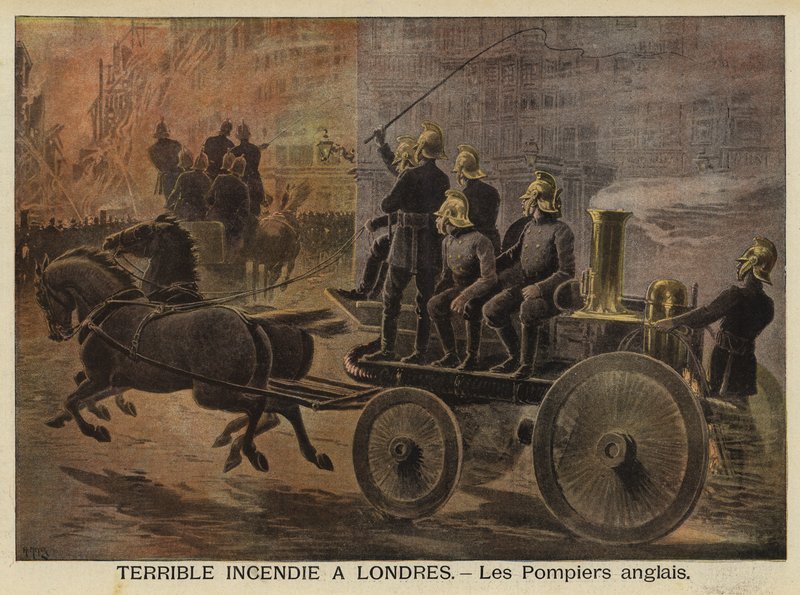 Frygtelig brand i London, 1897 af French School