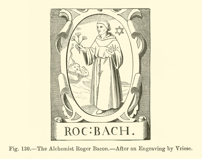 Alkymisten Roger Bacon (gravering) af French School
