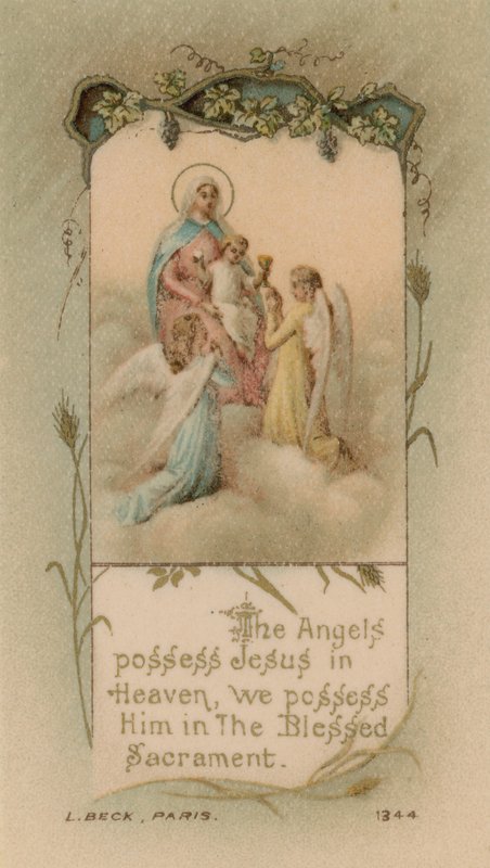 Englene besidder Jesus i Himlen, vi besidder ham i Det Hellige Sakramente af French School