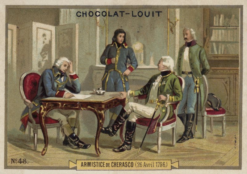 Cherascos våbenstilstand, 26. april 1796 af French School