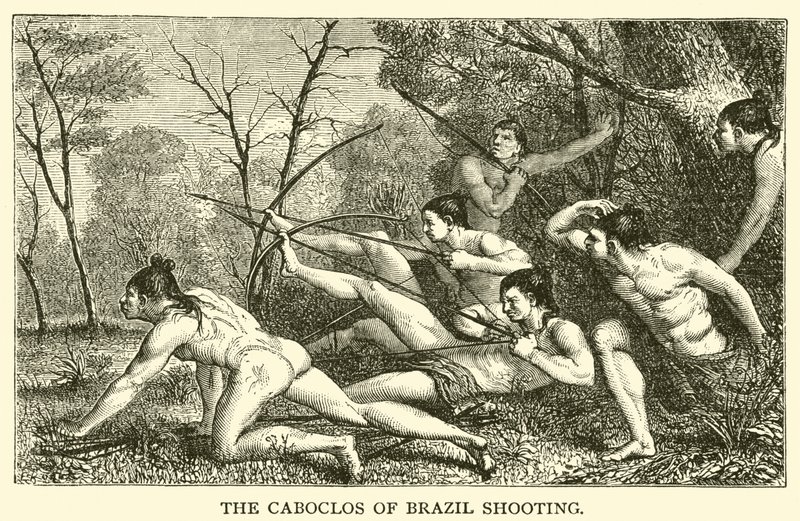 The Caboclos of Brazil Shooting (gravering) af French School