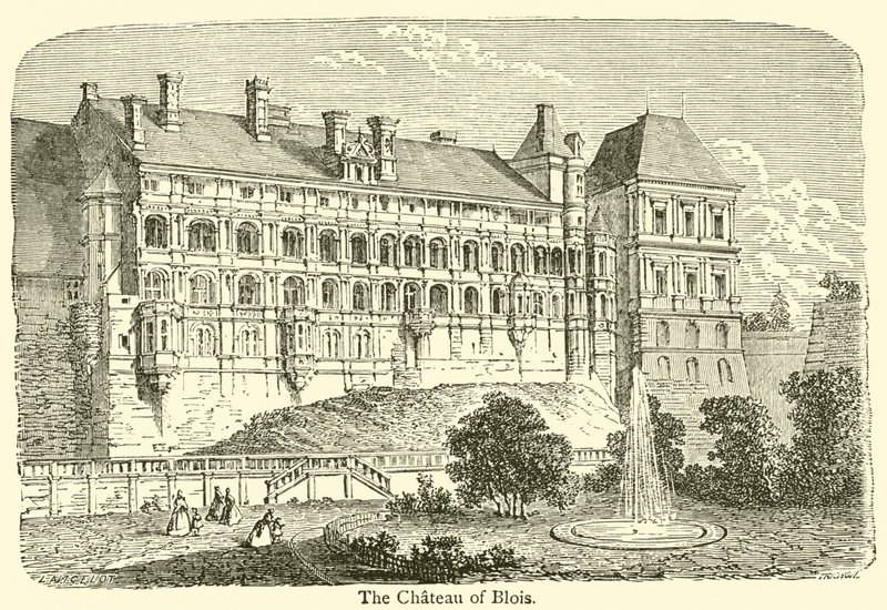 Chateau de Blois (gravering) af French School