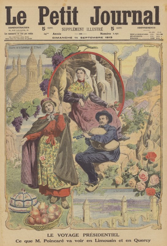 Den franske præsidents rejse (farve litho) af French School