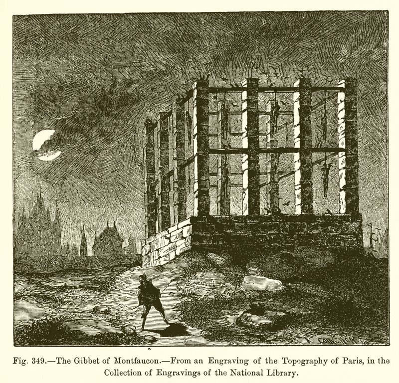 Gibbet af Montfaucon af French School